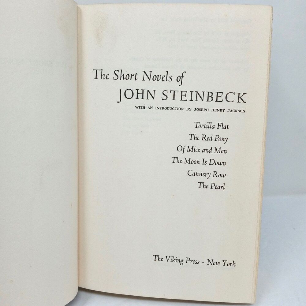 Set of 3 John Steinbeck Hardcover Books Vintage Grapes of Wrath Of Mice & Men - Picture 9 of 12